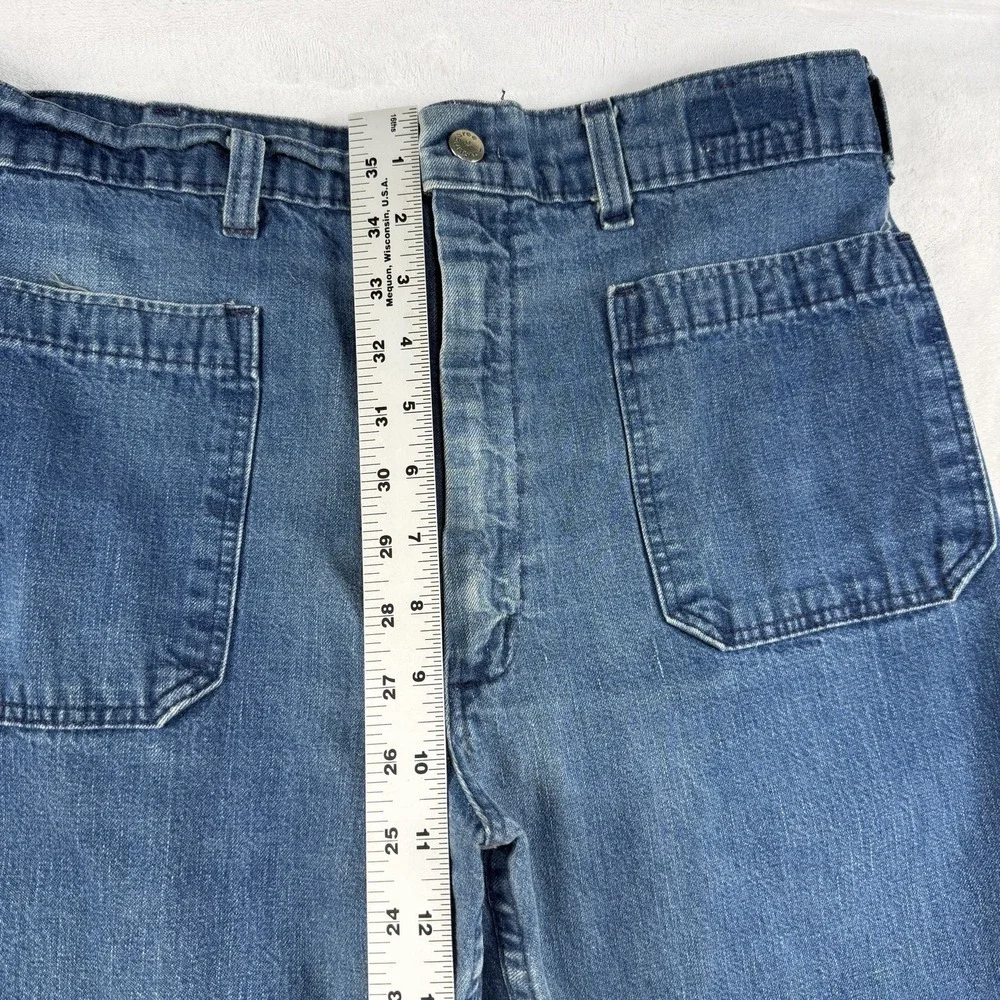 Vtg 60s Dungaree Jeans Men 30x33 Southern Apparel USA Flare Bell Boot CONE Denim